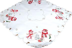 Kalėdinė staltiesė kvadratinė OS-304-A, balta, 85 x 85 cm