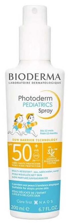 Apsauginė priemonė, nuo saulės Bioderma Photoderm Pediatrics Spray SPF50+, 200 ml