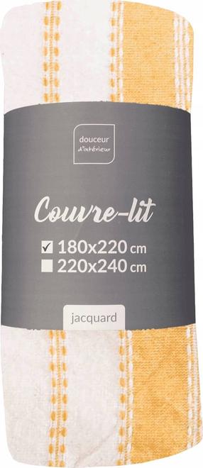 Lovatiesė Douceur d`Interieur Abby, balta/geltona, 180 cm x 220 cm