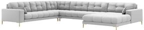 Kampinė sofa Micadoni Mamaia Structured, šviesiai pilka, kairinė, 327 x 256 cm x 75 cm