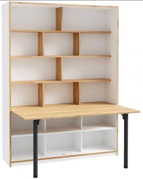 Pastatoma lentyna Forte S-room MFF2023-M317, balta/medžio, 42.2 cm x 159.4 cm x 215 cm