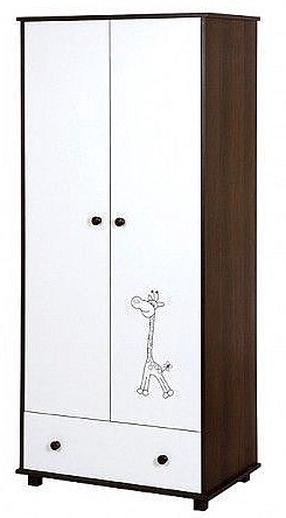 Spinta Klups Safari Giraffe, balta/riešuto, 83 cm x 51 cm x 185 cm