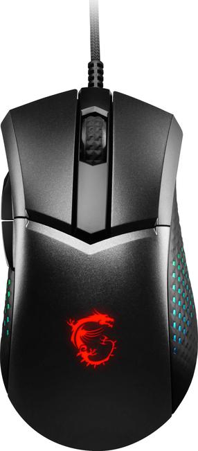 Žaidimų pelė MSI Clutch GM51, usb / ps/2 laidas, juoda