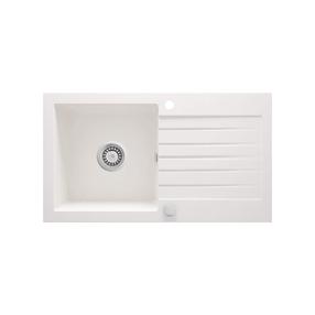 Virtuvinė plautuvė Deante Zorba ZQZ_A113, granitas, 76 cm x 44 cm x 16 cm, alabaster