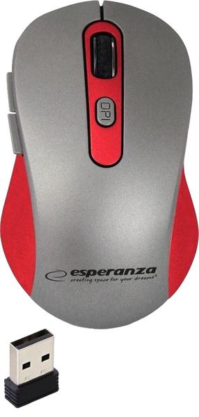 Kompiuterio pelė Esperanza EM131R, sidabro/raudona