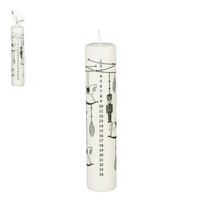 Žvakė, cilindrinė, 60 h, Balta