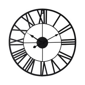 Laikrodis, juoda, 47 cm x 47 cm, 47 cm