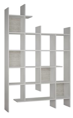 Pastatoma lentyna Kalune Design Manco 855DTE3693, balta, 122 cm x 25.5 cm x 188 cm