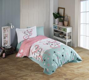 Vaikiškas patalynės užvalkalų komplektas Mijolnir Voyager 113HBY2976, balta/žalia/rožinė, 160 x 220 cm