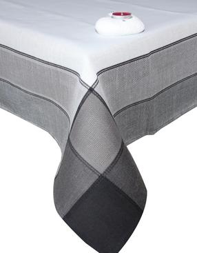 Staltiesė stačiakampė Mariall OAB1, balta/juoda/pilka, 140 x 240 cm