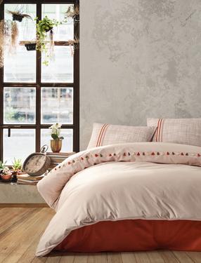 Patalynės užvalkalų komplektas Mijolnir Merri 129CTN2569, raudona/ruda/smėlio, 160 x 220 cm