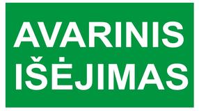 Lipdukas avarinis išėjimas 130x230mm
