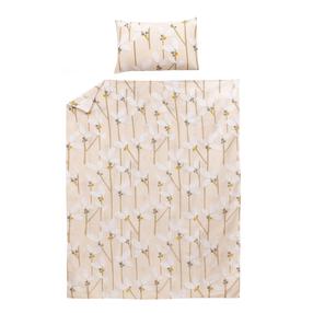 Patalynės užvalkalų komplektas Domoletti White Flowers, balta/kreminė, 140 x 200 cm