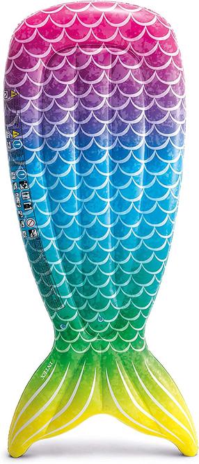 Pripučiamas paplūdimio čiužinys Intex Mermaid Tail, įvairių spalvų, 178 cm x 71 cm x 18 cm