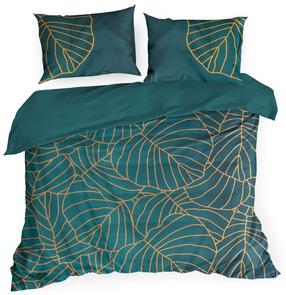 Patalynės užvalkalų komplektas PT-188, geltona/tamsi turkio, 160 x 200 cm