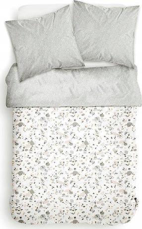 Patalynės užvalkalų komplektas TODAY Marble, baltas/rožinis/pilkas, 220 x 240 cm