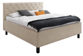 Lova dvigulė San Remo, 160 x 200 cm, grafito/smėlio, be čiužinio, su grotelėmis