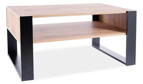 Žurnalinis staliukas Modern Gema, ąžuolo/juoda, 100 cm x 64 cm x 50 cm