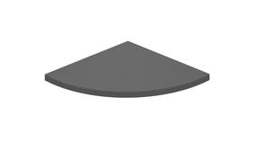 Sieninė lentyna Dolle Lite Corner, antracito, 30 cm x 30 cm x 1.9 cm