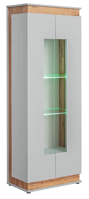 Vitrina ASM Berlin Berlin, ruda/pilka, 70 cm x 40 cm x 191 cm