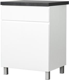 Apatinė virtuvinė spintelė Bodzio Kampara KKA60DSFL-BI/L/BI, balta, 60 cm x 60 cm x 86 cm