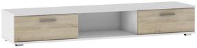 Televizoriaus spintelė ADRK Sella, rudas/baltas, 178 cm x 40 cm x 28 cm