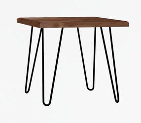 Kavos staliukas Kalune Design Mahic, juoda/riešuto, 50 cm x 50 cm x 43 cm