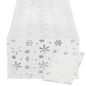 Stalo takelis stačiakampė Springos, balta/sidabro, 35 x 183 cm