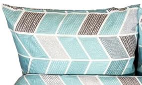 Pagalvės užvalkalas Rustilė Tiles 7220, ruda/smėlio/turkio, 40 cm x 60 cm