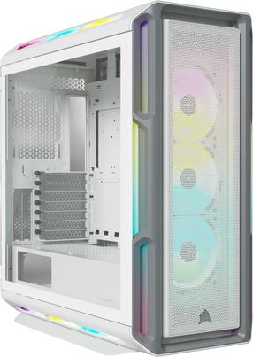 Kompiuterio korpusas Corsair iCUE 5000T RGB Tempered Glass Mid-Tower, balta