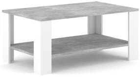 Kavos staliukas Tagus, baltas/pilkas, 60 cm x 100 cm x 44 cm