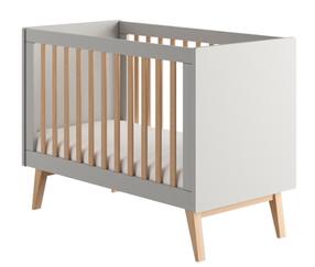 Kūdikio lovytė viengulė Pinio Swing, pilka, 60 x 120 cm, be patalynės dėžės, be čiužinio