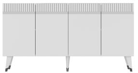 Komoda Kalune Design Defne 475OLV1740, balta/sidabro, 150 cm x 40 cm x 80 cm