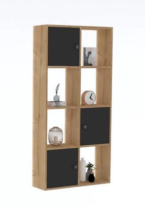 Pastatoma lentyna Kalune Design Ena 835PUQ3690, ruda/pilka, 22 cm x 77.8 cm x 151.4 cm