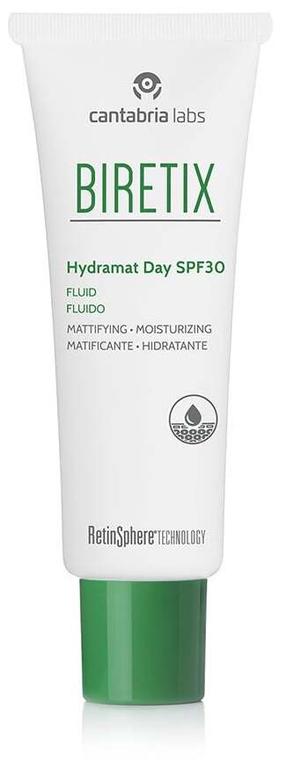 Veido fluidas Cantabria Labs Biretix Hydramat Day, 50.0 ml, SPF 30