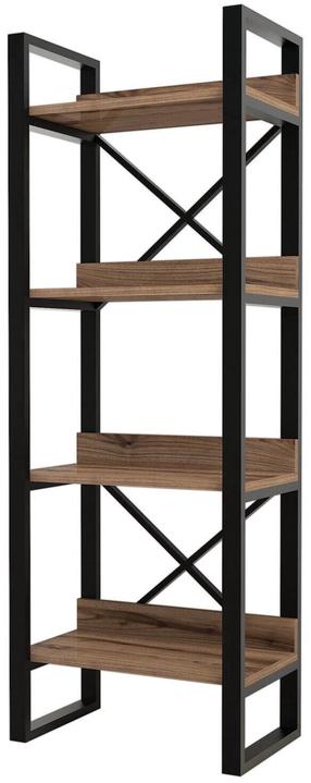 Pastatoma lentyna Kalune Design Adisa 835PUQ3610, juoda/riešuto, 63 cm x 32 cm x 150 cm