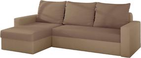 Kampinė sofa Livio Alova 66, Alova 07, ruda/smėlio, 150 x 237 cm x 90 cm
