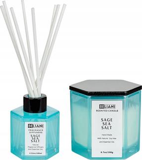 Žvakių rinkinys, aromatinė Beliani Classy Tint Lumarko!, 2 vnt., Mėlyna