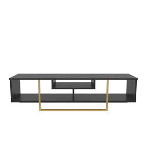TV galds Kalune Design Asal 150, zelta krās./melna krās., 35.2 cm x 150 cm x 40 cm