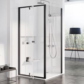 Стенка для душа Ravak Pivot PPS-100, 100 см x 190 см, прозрачный цв./черный цв./закаленный