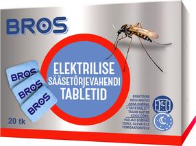 Plaat elektrilisele sääsetõrjevahendile sääskede Bros 011 EE, 20 tk