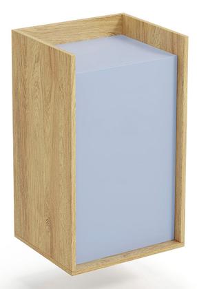 Spintelė Mobius 1D, ąžuolo sp./šviesiai mėlyna sp., 41 cm x 50 cm x 83 cm