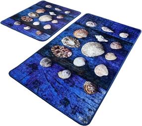 Vannasistabas paklājiņu komplekts Foutastic Seashell 359CHL4497, daudzkrāsaina, 100 cm x 60 cm