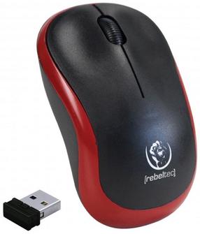 Belaidė kompiuterinė pelė Rebeltec Meteor, nano usb, raudona sp.