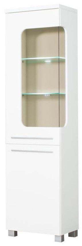 Vitrina Bodzio Panama PA05, balta, 50 cm x 36 cm x 190 cm