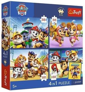 Dėlionė 4in1 Trefl PAW Patrol, 28 cm x 20 cm, 352 vnt.
