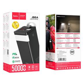 Зарядное устройство - аккумулятор Hoco J86A Quick Charge 3.0, 50000 мАч, 22.5 Вт, черный цв.