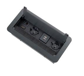 Sisseehitatud pikendusjuhe Design Light Inbox, 3 x 1,5 mm², 3 m, IP20, 2 pesa, must v.