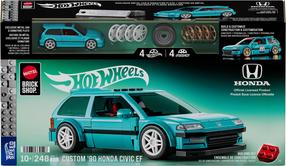 Konstruktors, automašīna Mattel Hot Wheels Honda Custom 90 Civic EF JHF62, 248 gab., zila krās.