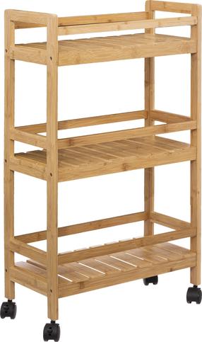 3-pakāpju ratiņi uz riteņiem 5five Linha, koka krās., 45.3 cm x 22 cm x 80 cm